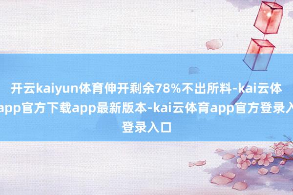 开云kaiyun体育伸开剩余78%不出所料-kai云体育app官方下载app最新版本-kai云体育app官方登录入口