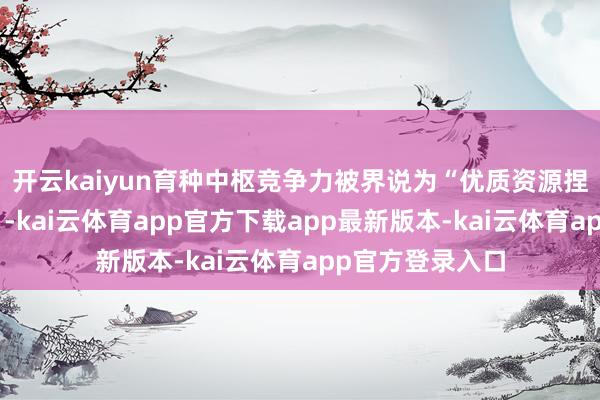 开云kaiyun育种中枢竞争力被界说为“优质资源捏续晋升的智商”-kai云体育app官方下载app最新版本-kai云体育app官方登录入口